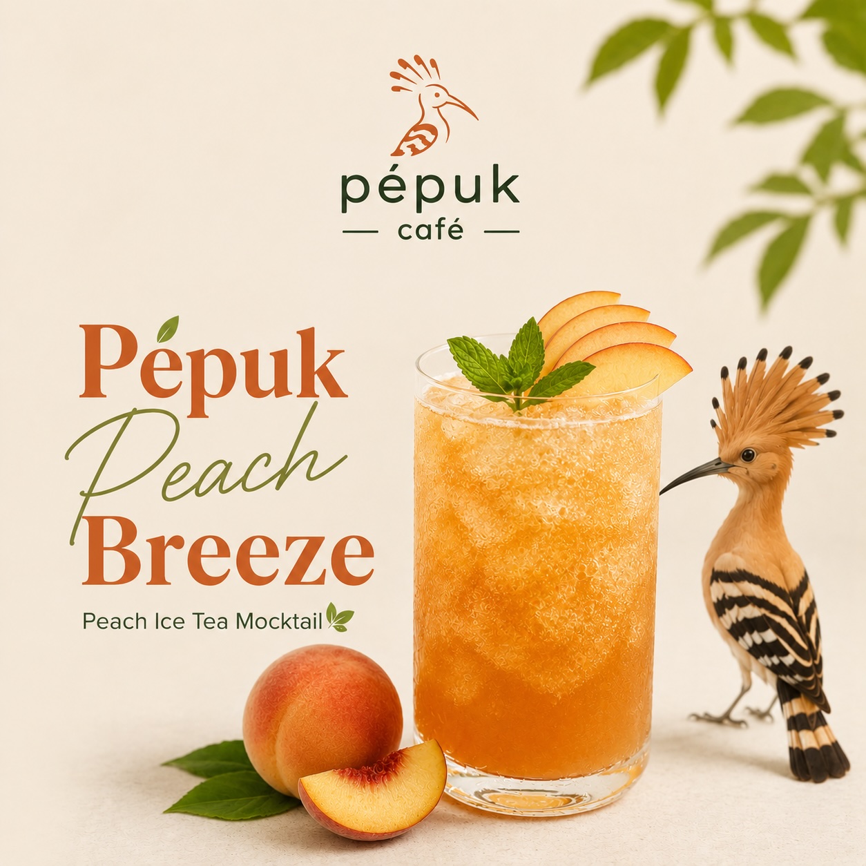 Peach Ice Tea Mocktail